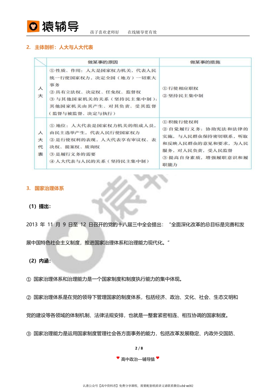 旧 教 材 第 6 讲 【 二 轮 复 习 （ 上 ） 】 政 治 生 活 ： 主 体 贯 穿 关 系 线 — — 政 治 制 度 与 国 家 治 理 ( 1 ) ( 2 ).pdf_第2页