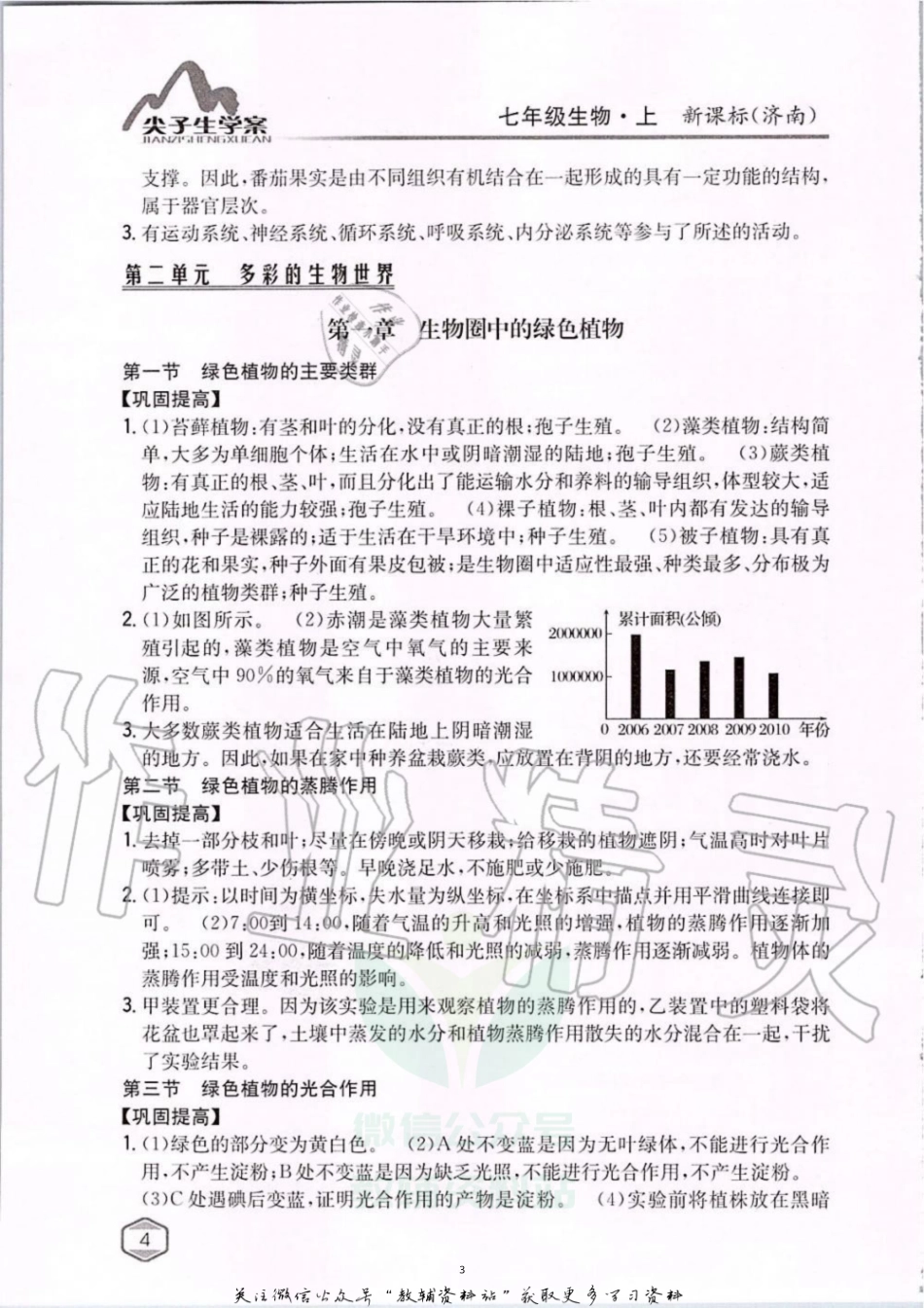 七年级上册生物济南版教材习题答案.pdf_第3页