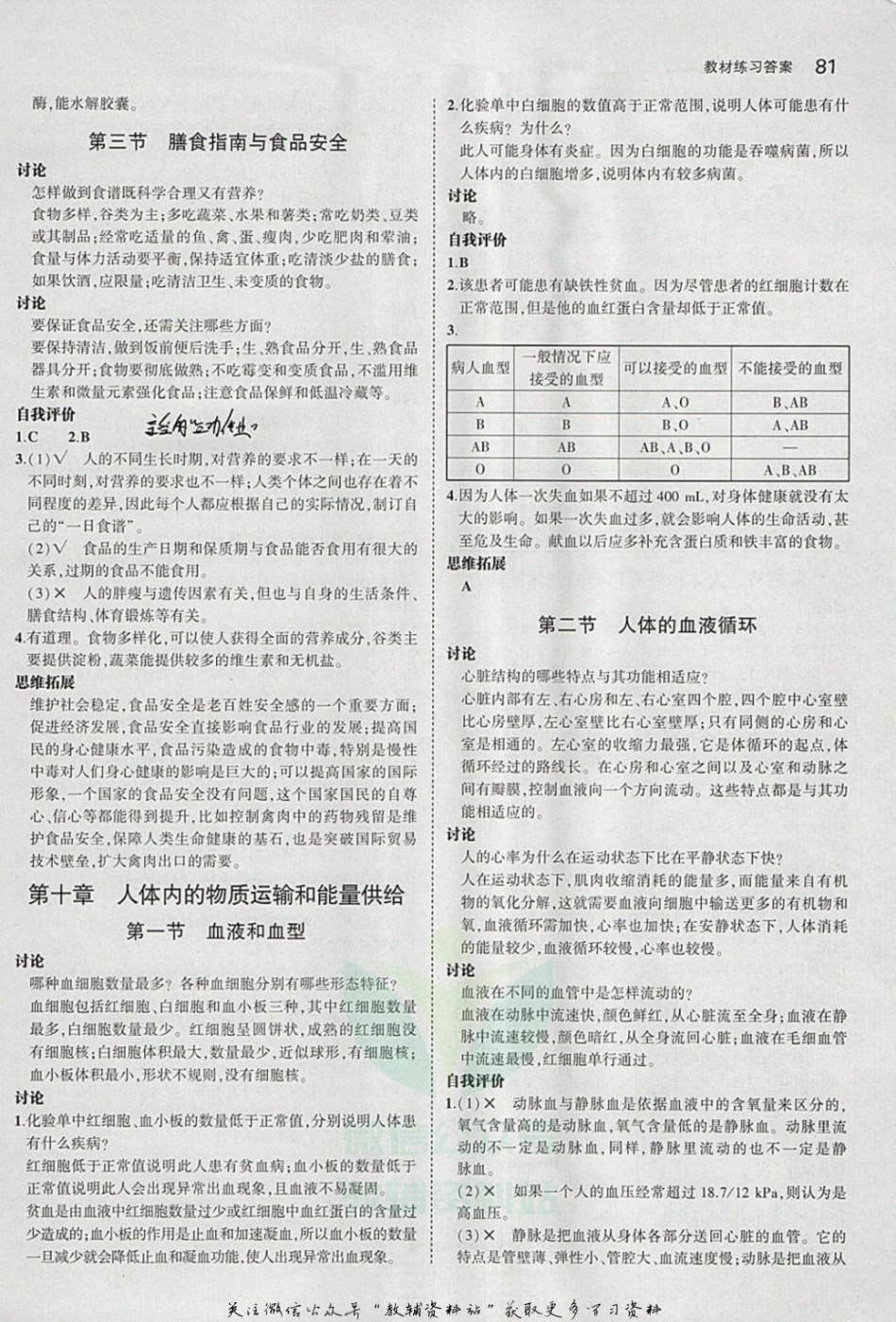七年级下册生物苏教版教材习题答案.pdf_第3页