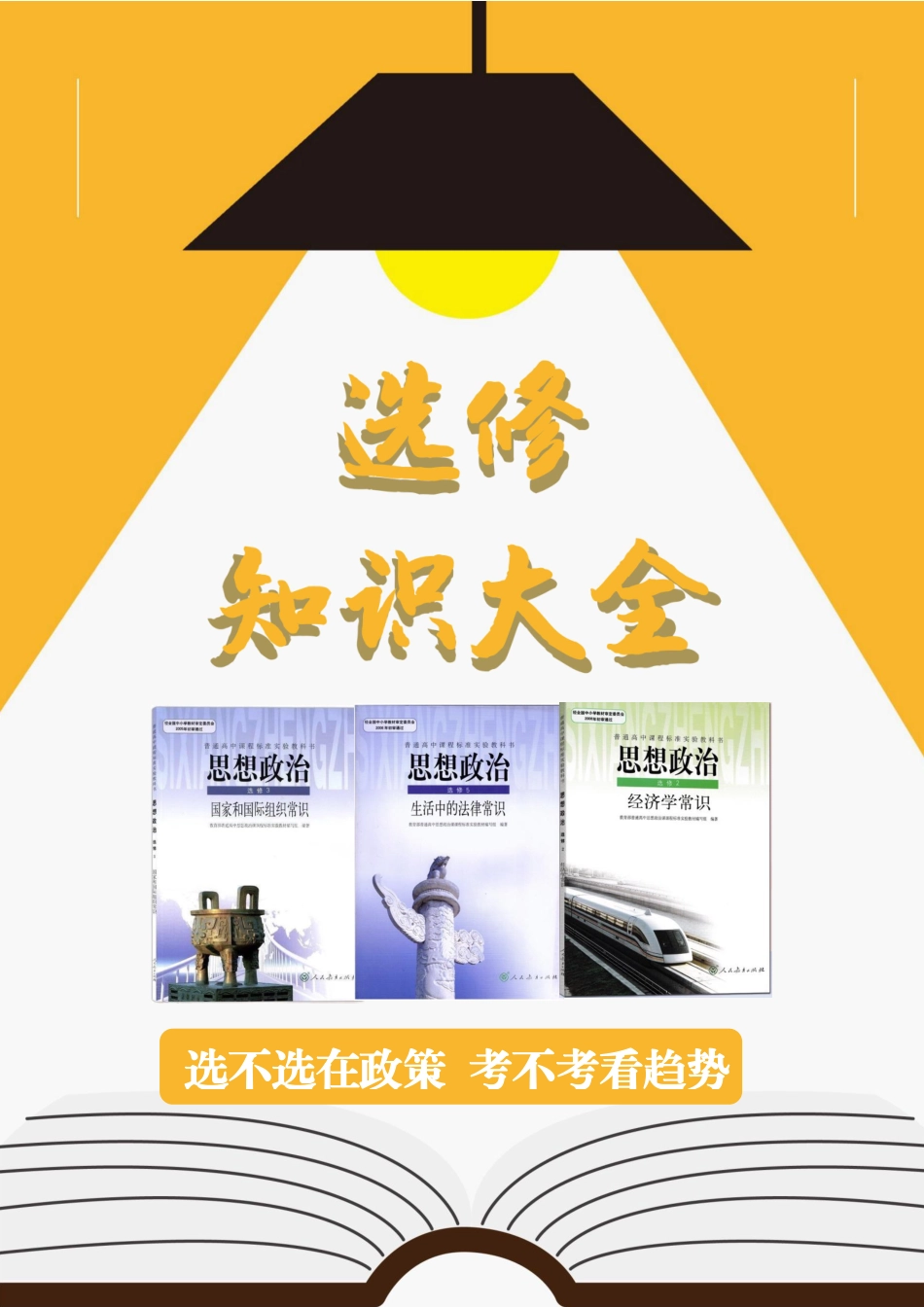 选 修 5生 活 中 的 法 律 常 识必 背 知 识 大 全 【 精 编 版 】.pdf_第1页