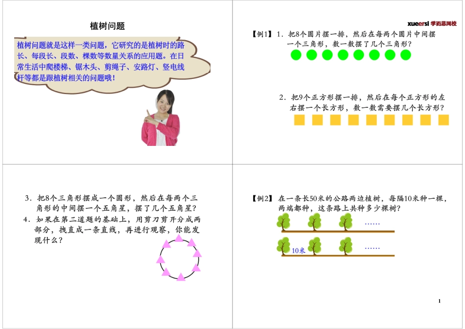 植树问题 最新课程：（微信Cocoon567）.pdf_第1页