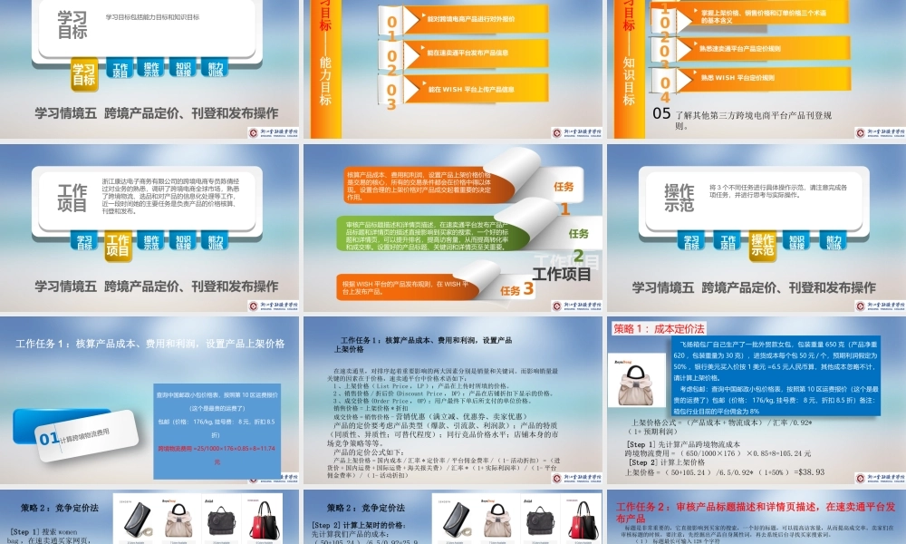 学习情境五跨境产品定价、刊登和发布操作-新.pptx