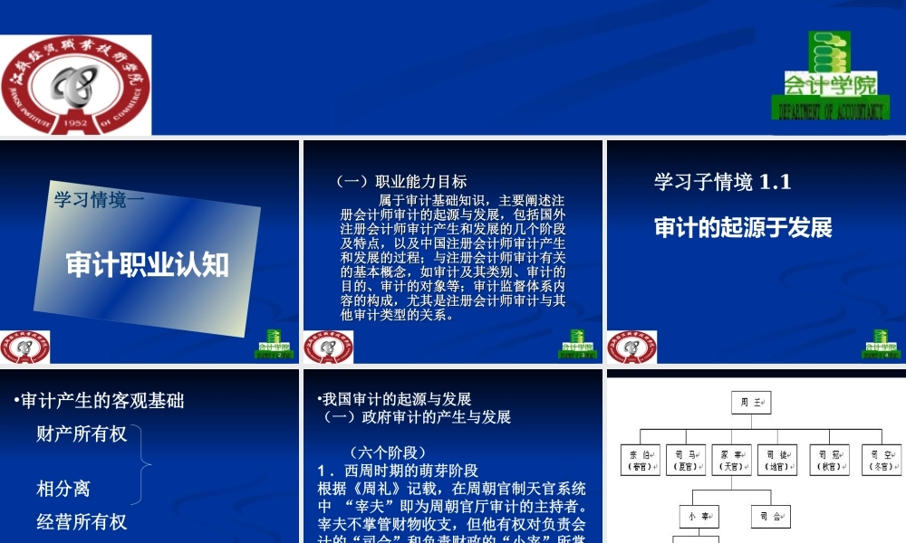 学习情境1审计职业认知（1.1-1.3）.ppt