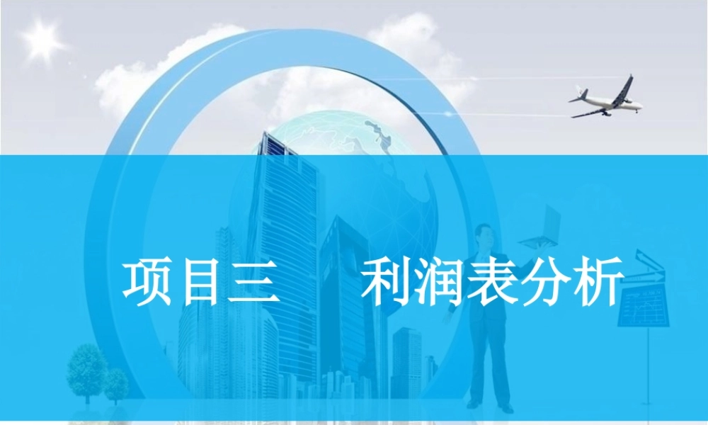项目三利润表分析.ppt