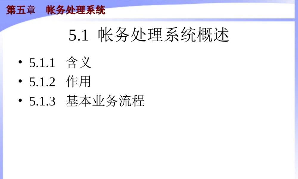 第五章 帐务处理系统1.ppt