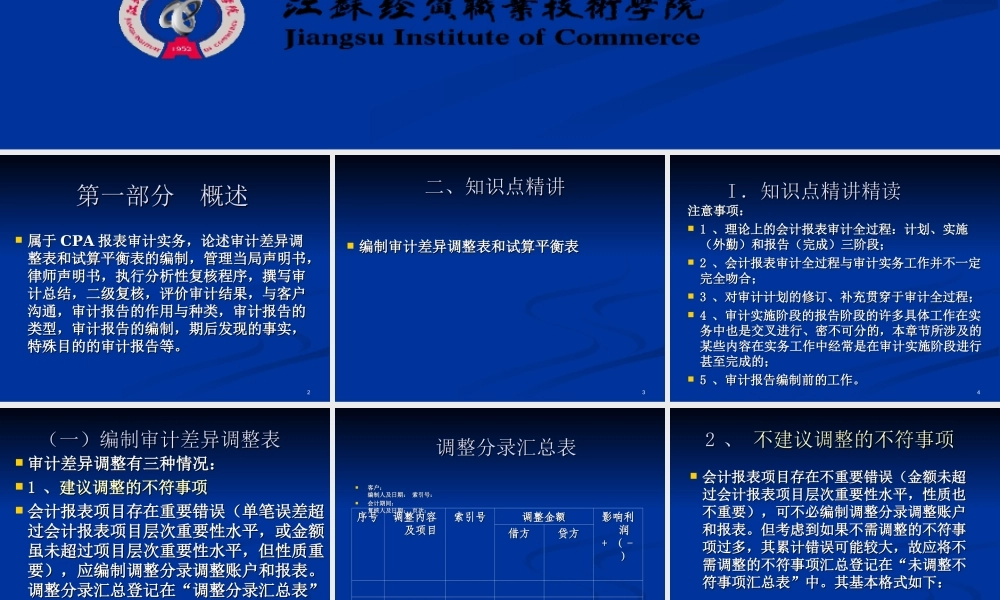 学习情境6完成审计工作与出具审计报告.ppt