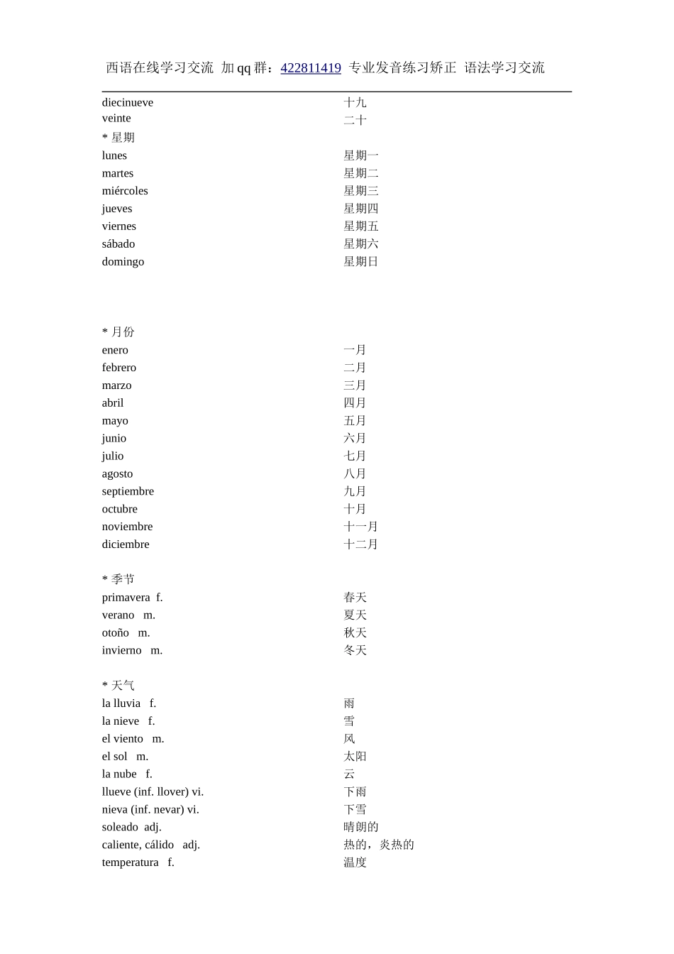 词汇-西语日常词汇及用语.doc_第3页