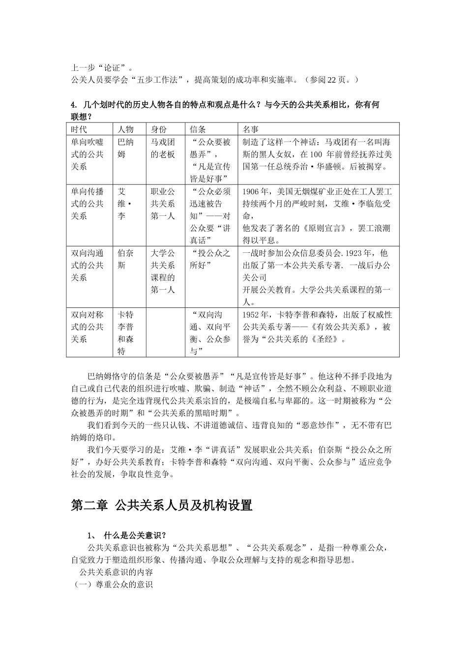 公共关系实用教程（第四版）思考题与答案(1).docx_第2页