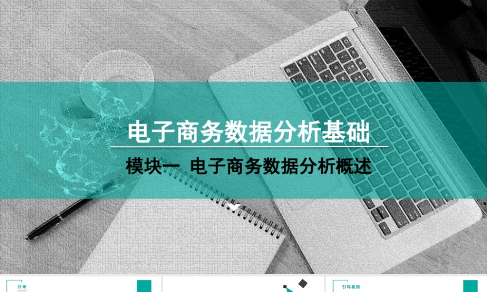 （模块一）单元三 电子商务数据分析的流程.pptx