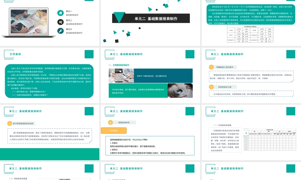 (模块五)单元二 基础数据报表制作.pptx