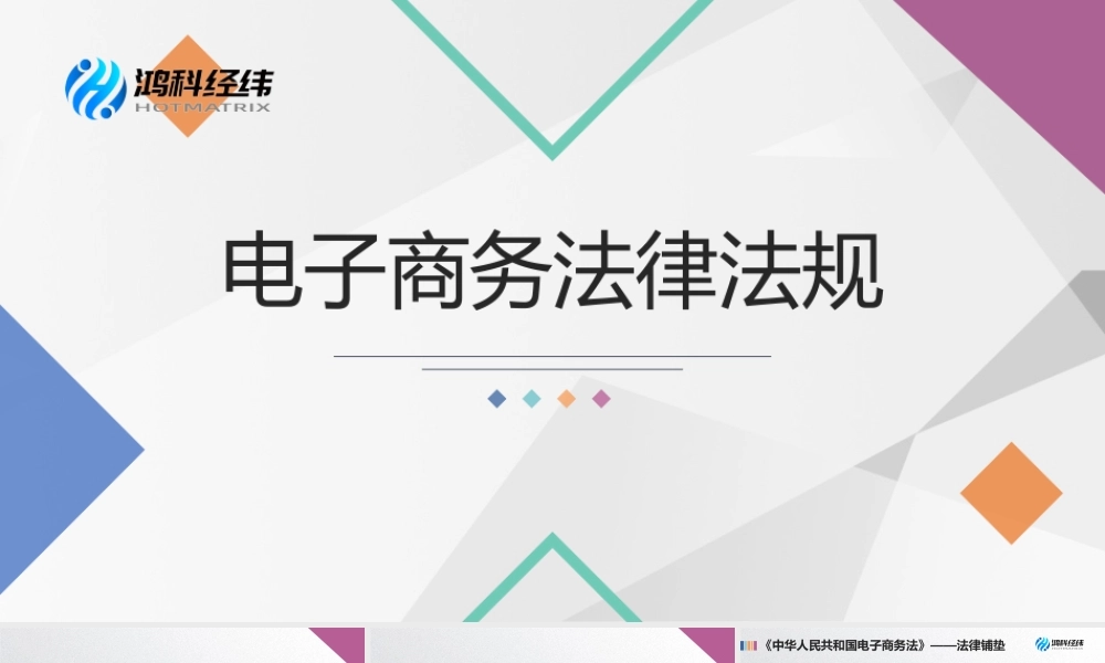 1.3 电子商务法律法规.pptx