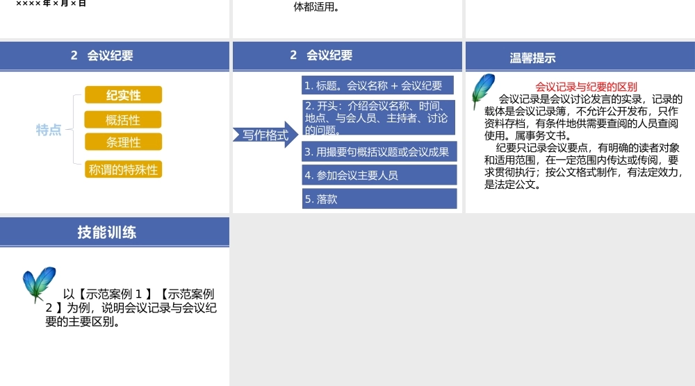 11 项目四3会议记录与纪要.pptx