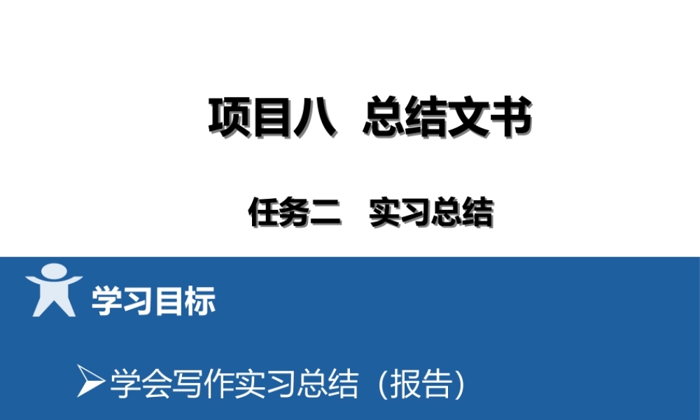 22项目八2实习总结.pptx