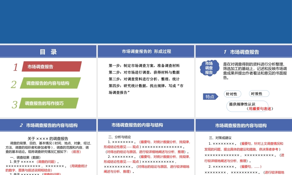 16 项目六2市场调查报告 .pptx