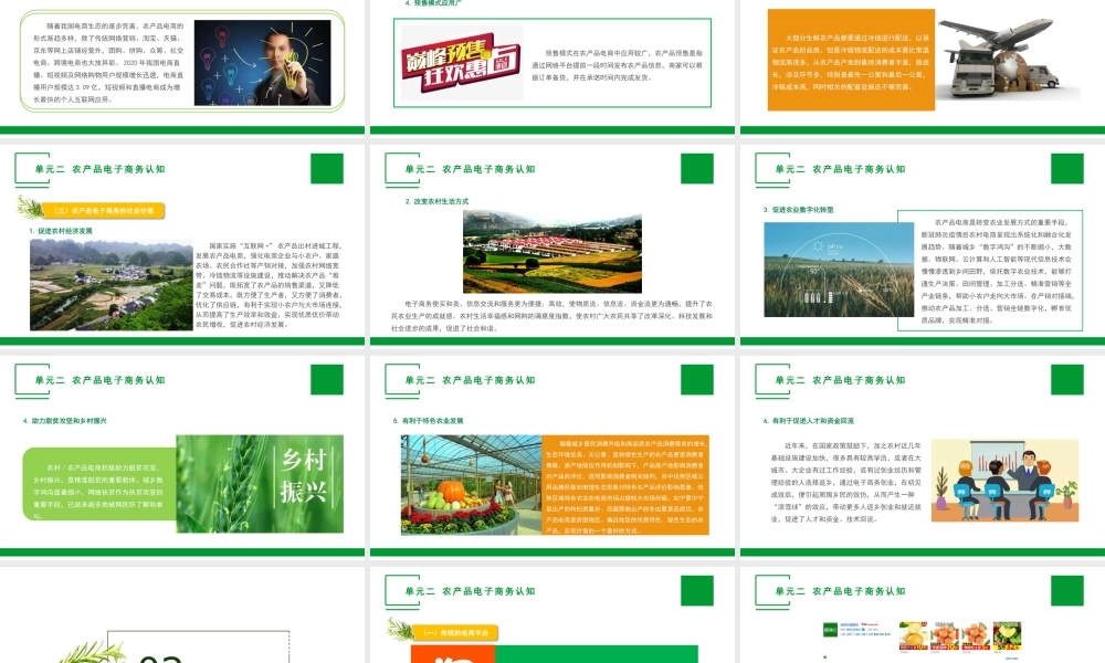 单元二 农产品电子商务认知.pptx
