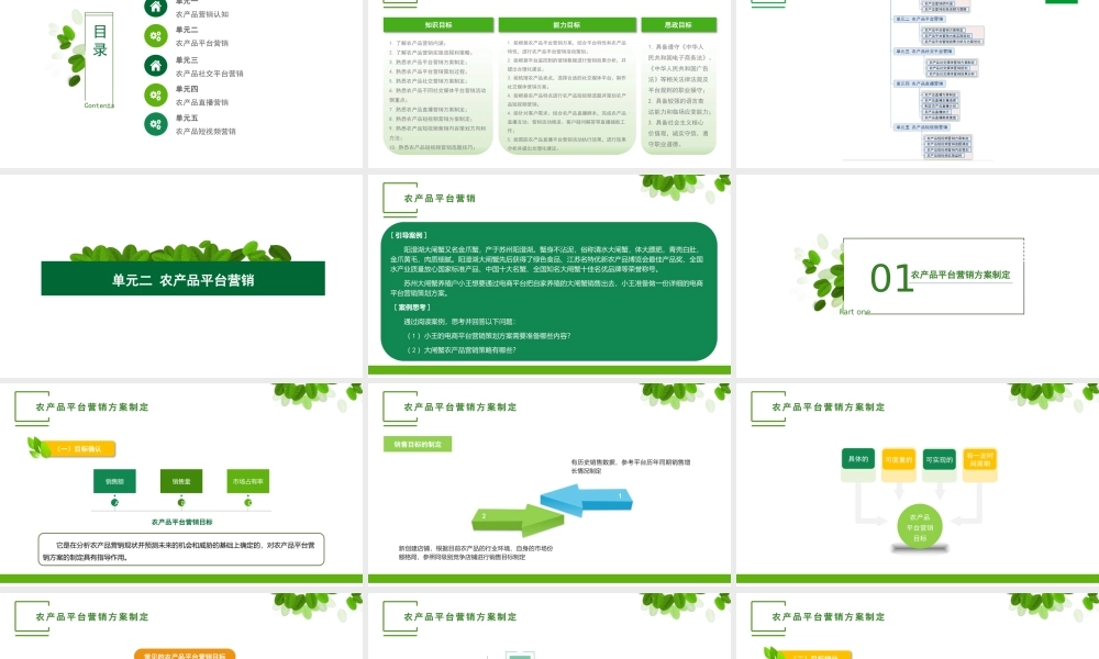 单元二 农产品平台营销.pptx