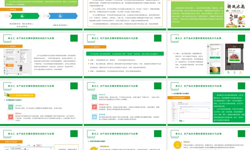 单元三 农产品社交媒体营销活动执行与反馈.pptx