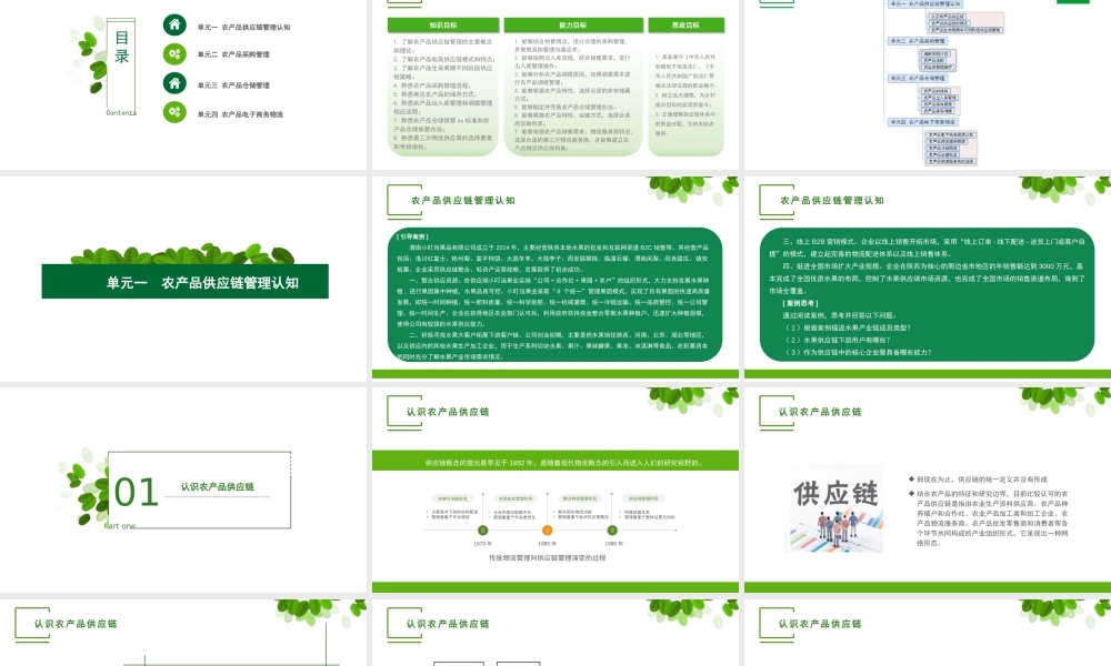 单元一 农产品供应链管理认知.pptx