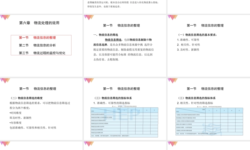 第六章 物流信息处理的效用.ppt