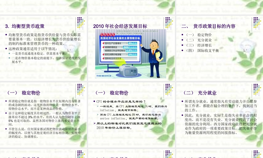 第十二章 货币政策及其调节（王）.ppt