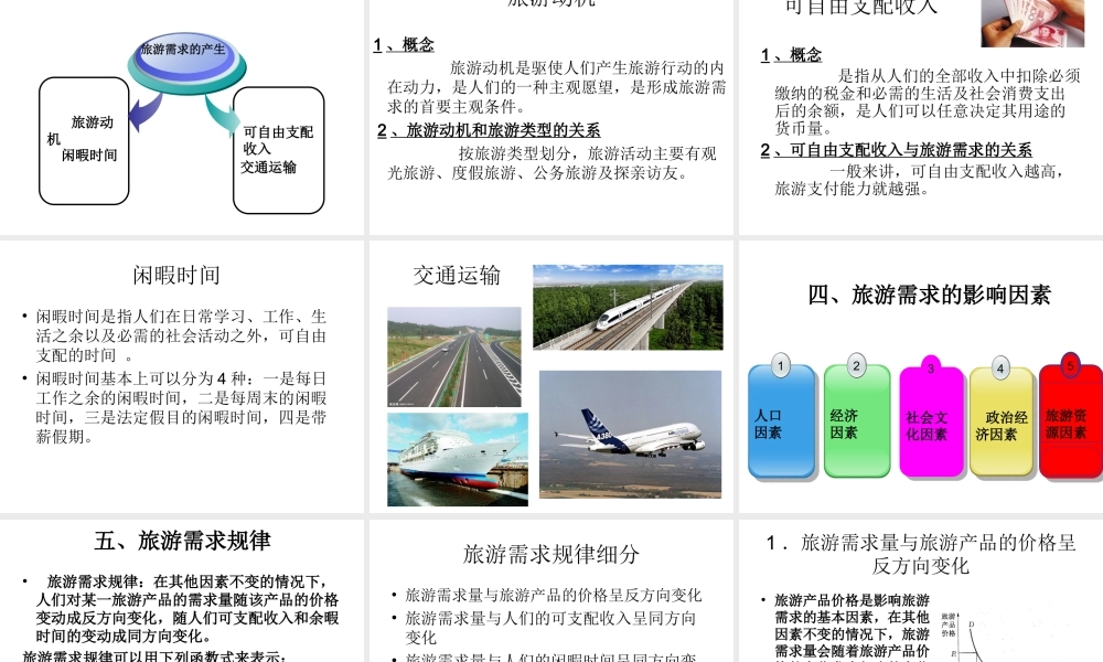 第三章 旅游需求与供给.ppt