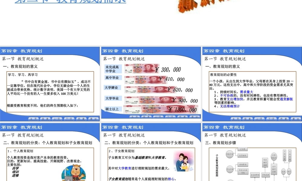 第四章 教育规划.ppt