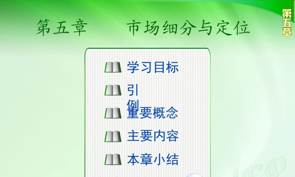 第五章市场细分与定位.ppt