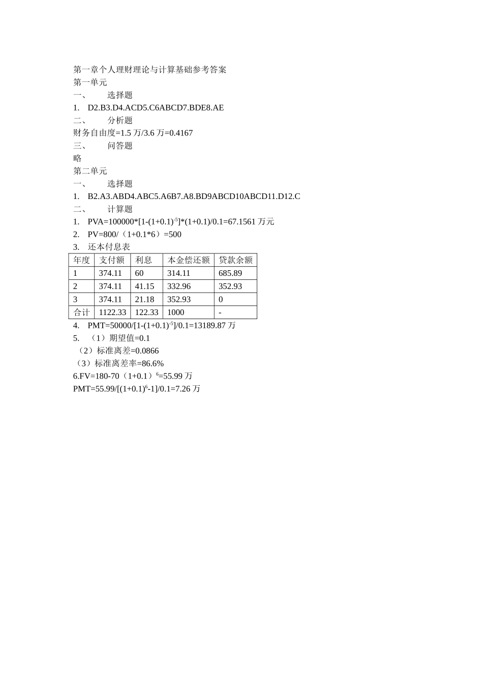 第一章个人理财理论与计算基础参考答案.doc_第1页
