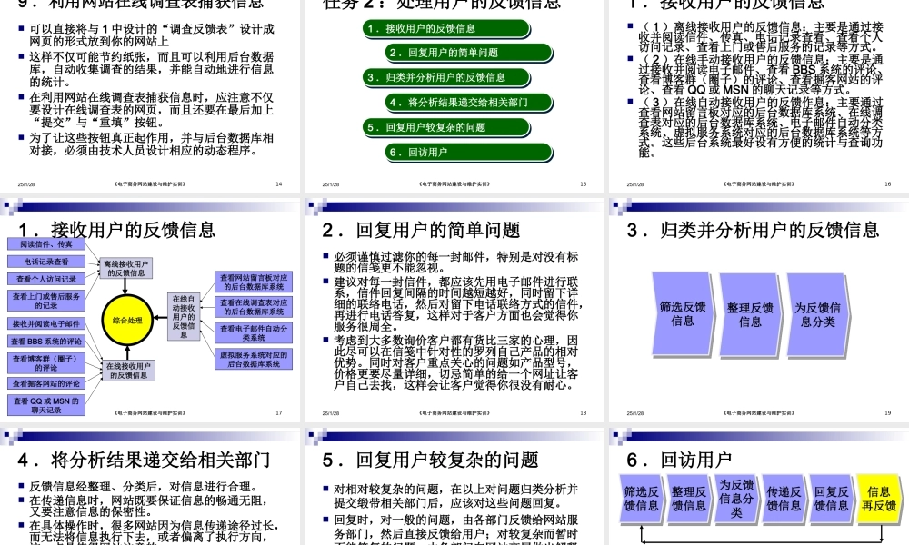 电子商务网站的信息沟通与挖掘-项目七.ppt
