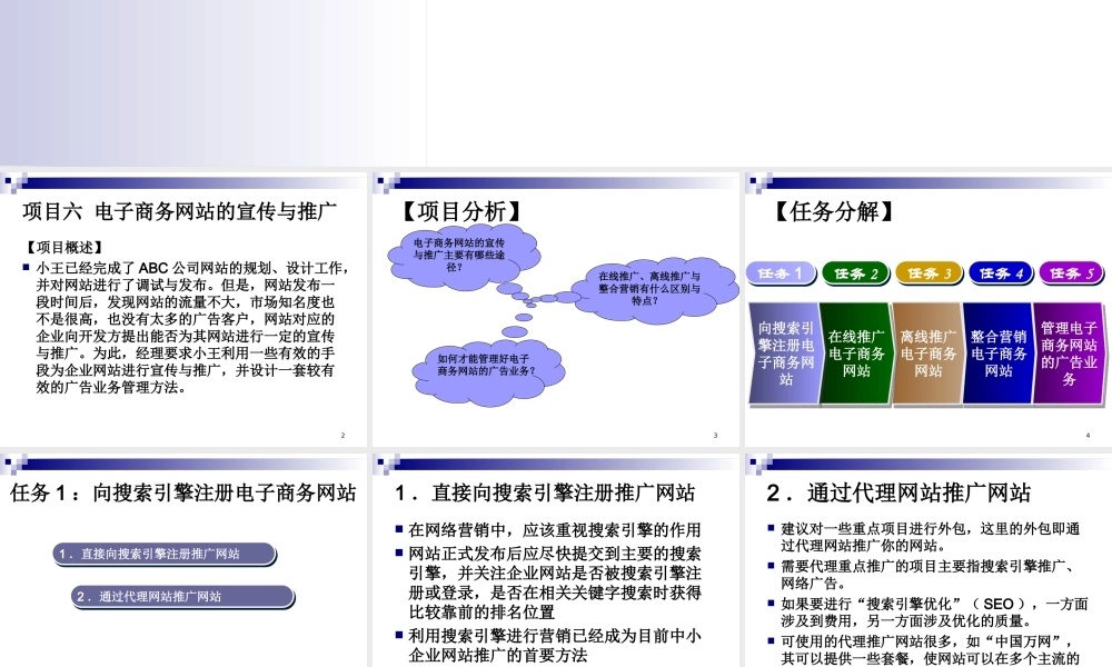 电子商务网站的宣传与推广-项目六.ppt