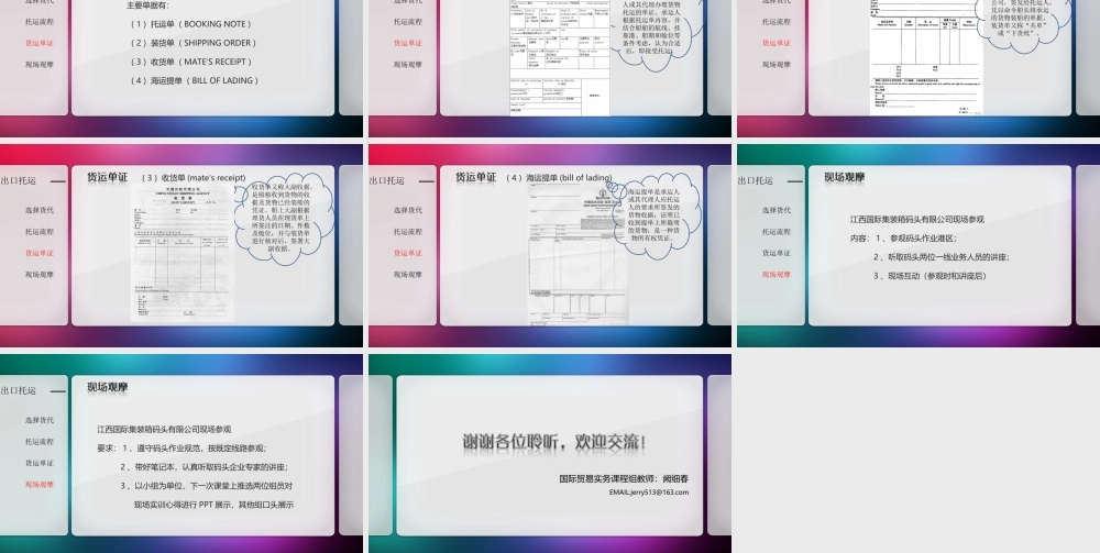 合同履行-出口托运.ppt