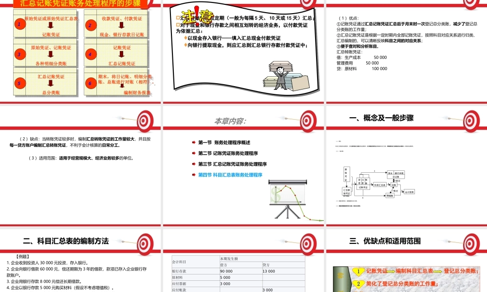 会计基础第八章 账务处理程序.ppt