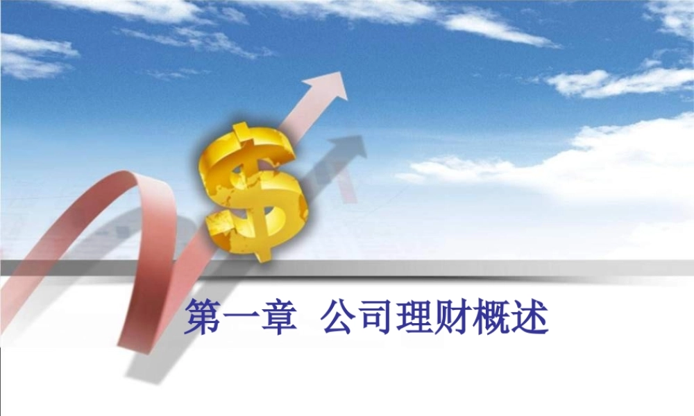 第一章公司理财概述.ppt