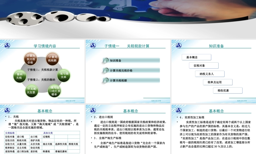 教学课件：情境4-1关税税款计算.ppt