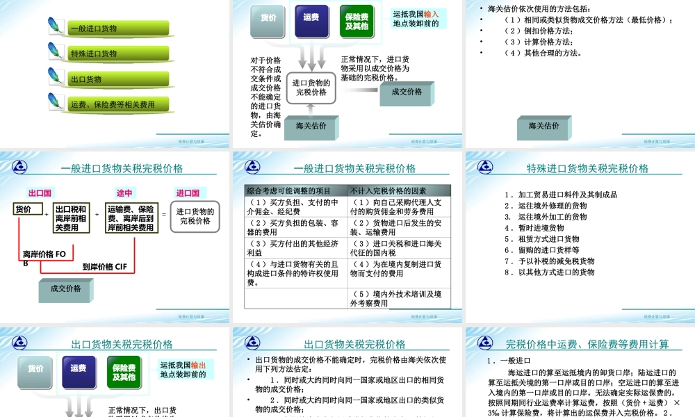 教学课件：情境4-1关税税款计算.ppt