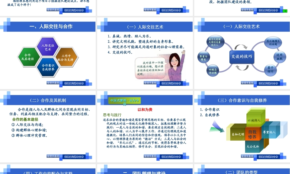 教学单元5.2合作与团队2021.ppt