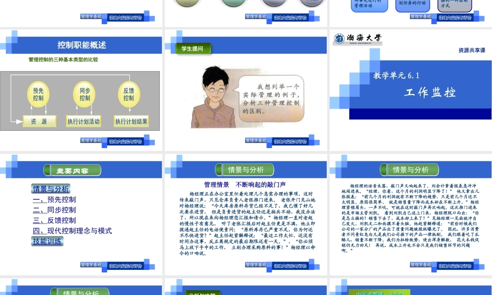 教学单元6.1工作监控2021.ppt