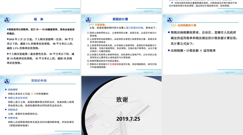 教学课件：情境7-5契税计算与申报.ppt