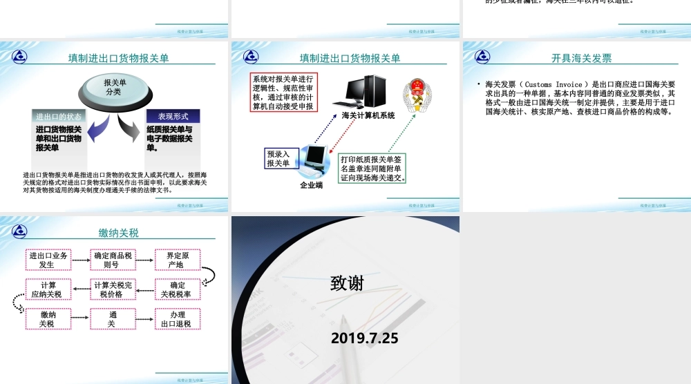 教学课件：情境4-2关税的缴纳.ppt