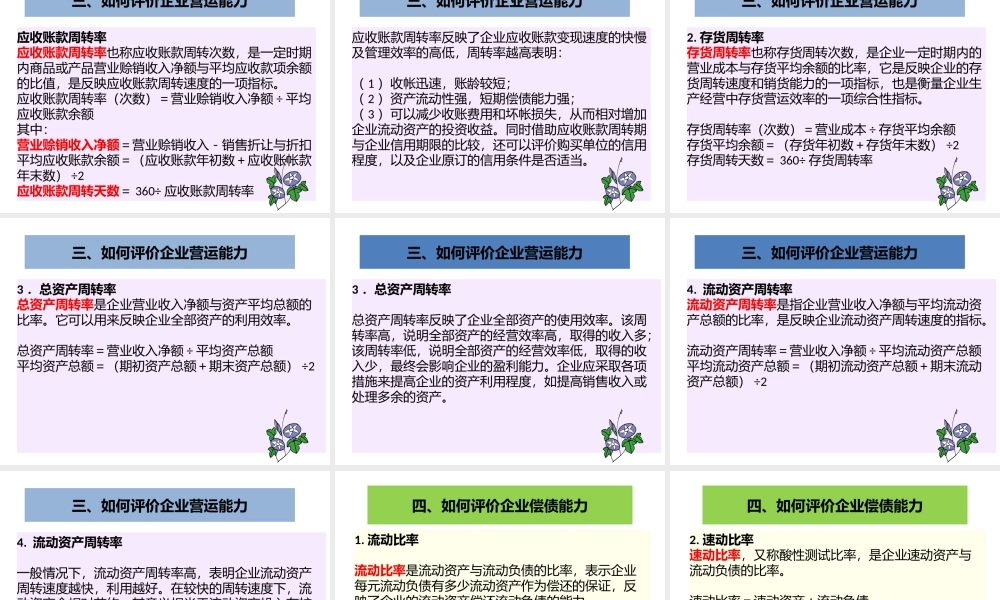 话题六什么样的公司才算好公司——企业财务分析与评价.pptx