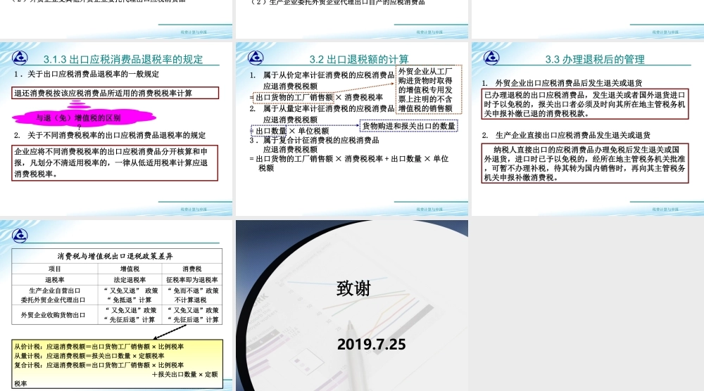 教学课件：情境3-3消费税出口退税的办理.ppt