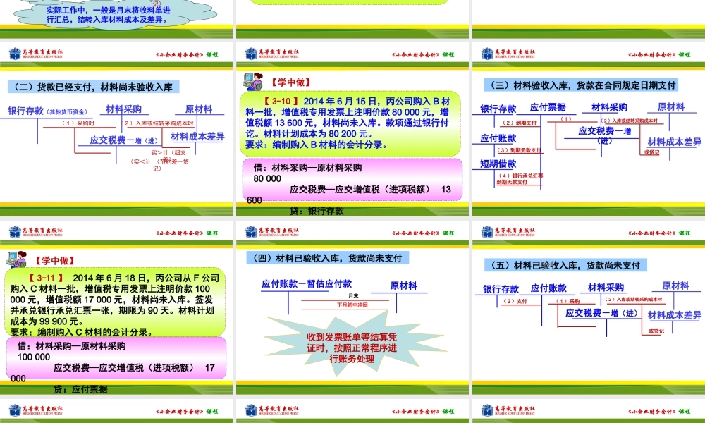 任务二 原材料按计划成本计价的核算.ppt