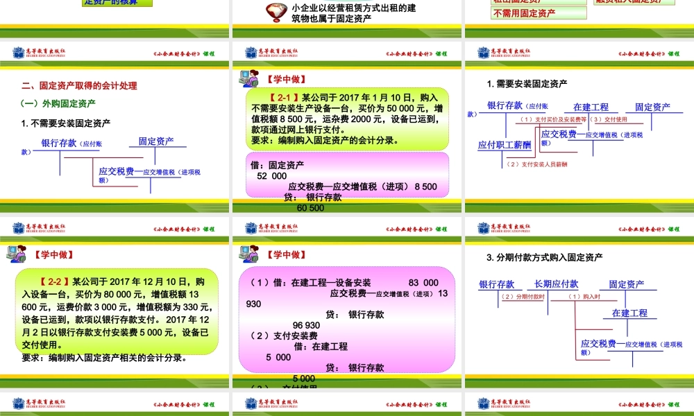 任务一取得固定资产的核算.ppt