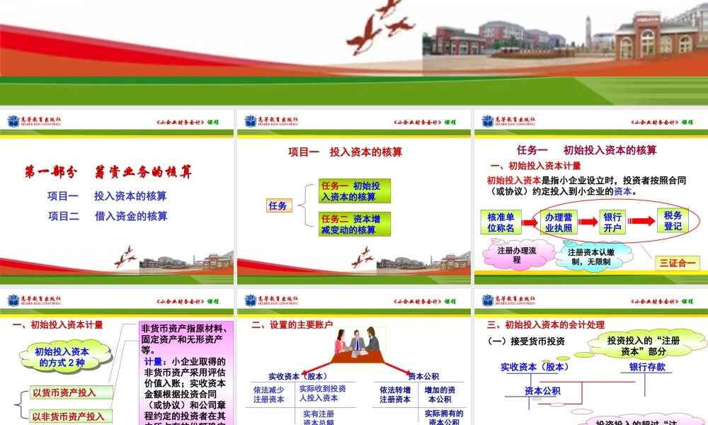 任务一初始投入资本的核算.ppt