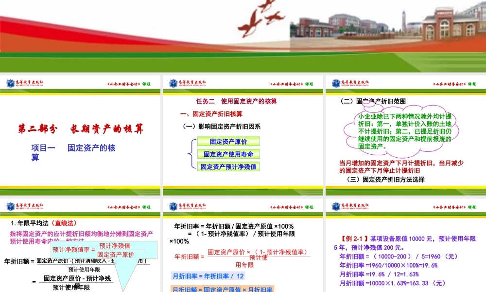 任务二使用固定资产的核算.ppt