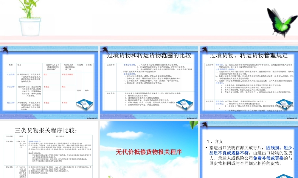 无代价抵偿货物报关程序.ppt