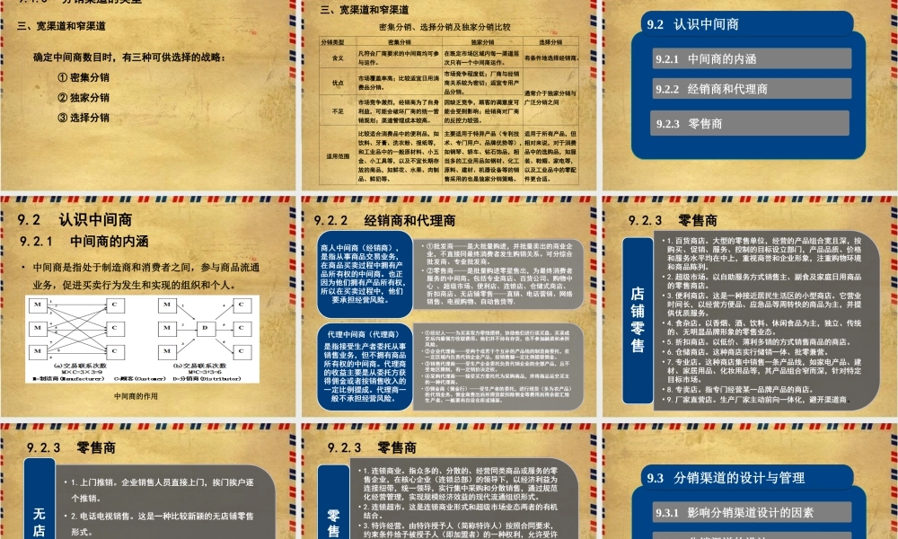 项目9制定分销渠道策略.ppt