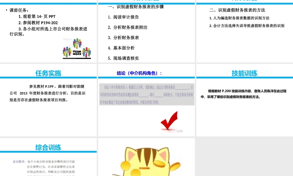 项目八财务报表信息质量识别.ppt