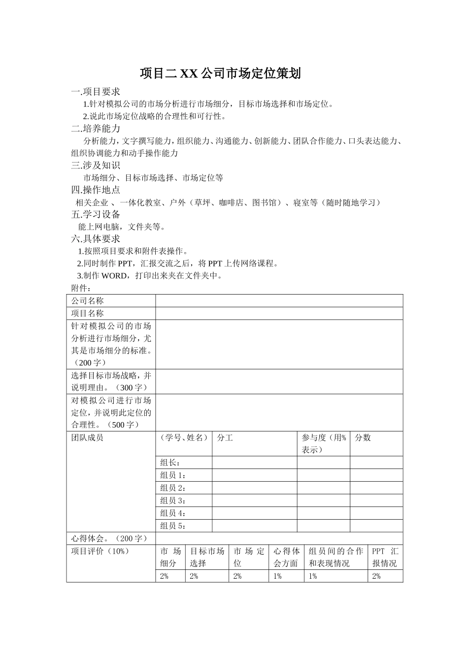 项目二 市场定位.doc_第1页