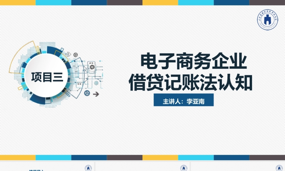 项目三电商企业借贷记账法认知.pptx